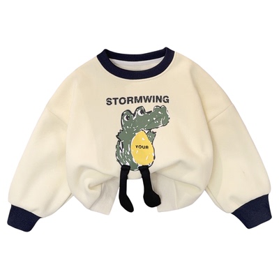 儿童卫衣男孩加绒加厚男童一体绒