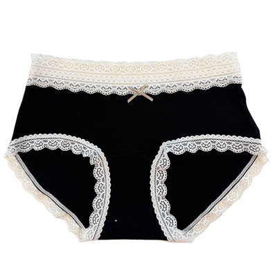 纯棉蕾丝透气中腰女内裤架