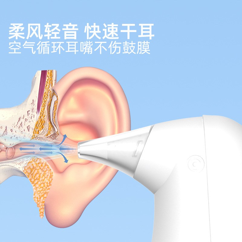 新款干耳器等离子吹风器游泳洗澡进水烘干器电动暖风干耳器止痒