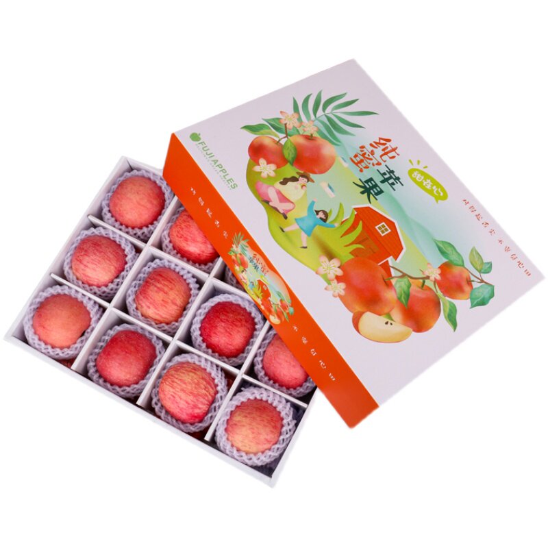 装红富士苹果的盒子水果礼盒年货包装盒高档礼品盒手提纸箱子空盒