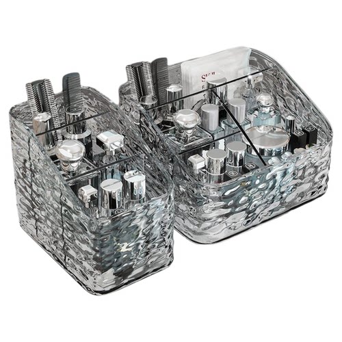 轻奢化妆品收纳盒桌面梳妆台整理护肤品高级感亚克力大容量置物架