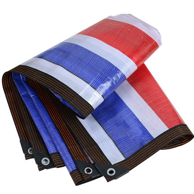 三色彩条防雨防水加厚防尘布