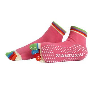 瑜伽五指袜女士专业瑜珈袜防滑袜露背袜露趾袜纯棉袜子运动袜包邮