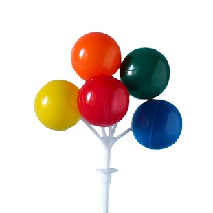 极简马卡龙球蛋糕烘焙装饰生日派对泡沫球摆件金银彩色球甜品插件