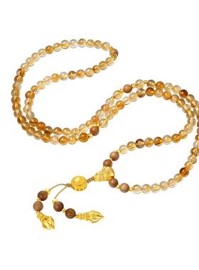 【圣诞礼物】周大生黄水晶项链