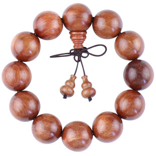 厂家批发缅甸花梨手串佛珠文玩黄花梨木情侣手链男女饰品粉丝福利