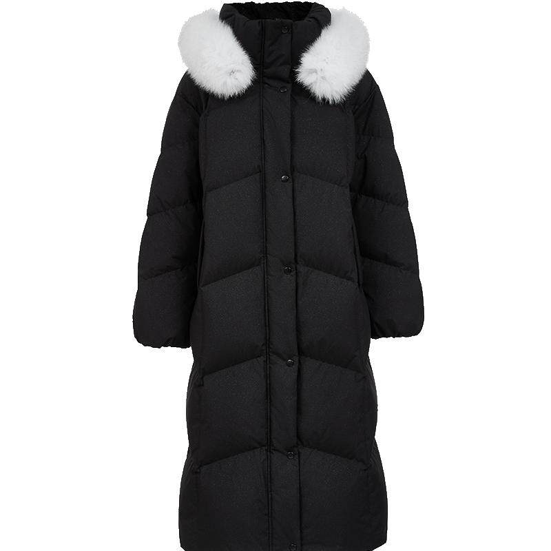ONLY90白鹅绒狐狸大毛领羽绒服