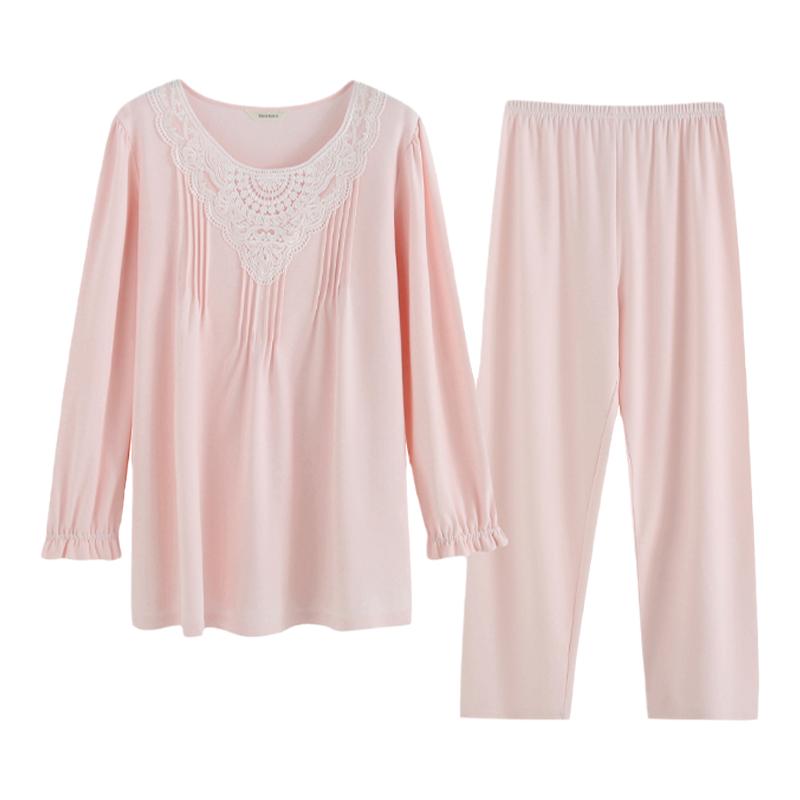 长袖可外穿家居服套装女罗丝美