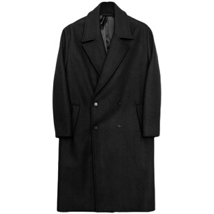 特惠双排扣呢大衣男冬季帅气英伦风中长款加厚韩版风衣毛呢外套潮