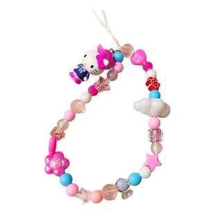 hellokitty猫串珠手机链原创ccd装饰挂链背包挂绳少女心可爱饰品