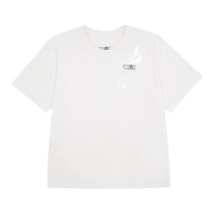 [6期免息]MM6数字图案短袖白T恤圆领休闲打底衫内搭上衣情侣款