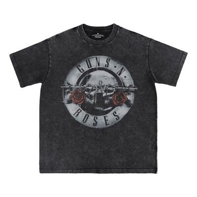 GUNSnROSES复古水洗做旧短袖T恤
