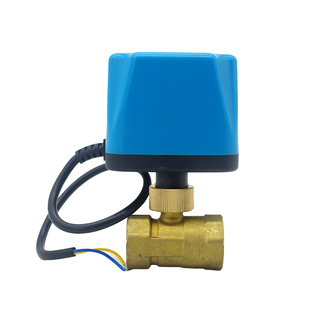 两线一控电动二通球阀常闭常开220V电磁水直通大流量开关大扭矩