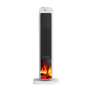 美的语音火焰暖风机家用取暖器节能25年新款电暖气器热风扇速热