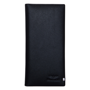 falamaone钱包男士长款超薄卡包男款真皮软皮竖款潮牌钱夹皮夹