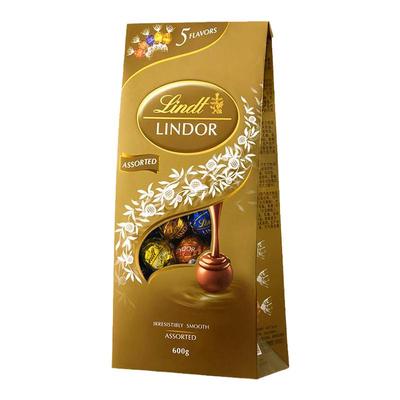 Lindt/瑞士莲进口软心牛奶巧克力600克休闲零食