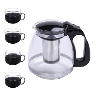304不锈钢内胆茶壶套装玻璃茶具耐热耐高温防爆冲茶器过滤家用