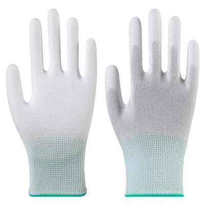 防静电薄款PU涂掌手套耐磨防滑