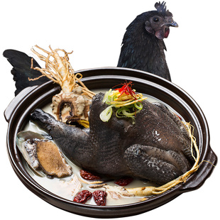 2只乌鸡新鲜宰杀正宗精品五黑鸡土鸡农家散养乌骨鸡老母鸡整只