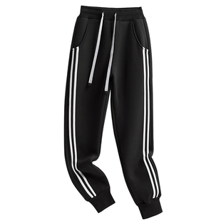 亏本清仓超厚保暖仿羊羔绒卫裤女加绒加厚秋冬季束脚裤外穿女裤子