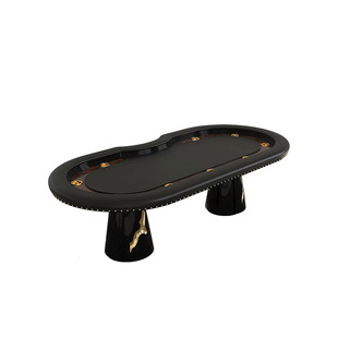 德州扑克桌豪宅会所娱乐游戏桌高端俱乐部轻奢设计感实木棋牌桌