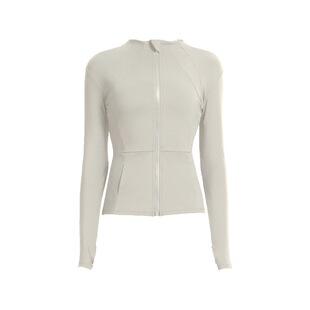 新款修身运动外套立领显瘦收腰外套跑步速干透气拉链健身瑜伽服