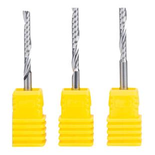 沪豪3.175单刃螺旋铣刀4/6mm密度板亚克力PVC雕刻刀雕刻机刀具头