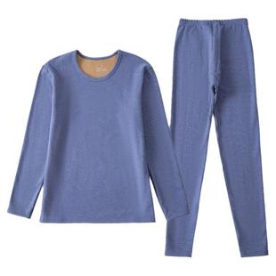 保暖内衣男士加厚加绒套装德绒中高领发热秋衣秋裤打底棉毛衫冬季