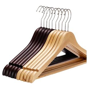 榉木实木衣架衣撑木加厚宽肩挂衣架羊绒大衣西装酒店民宿专用无痕