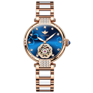 瑞士2025新款女士手表女款机械表女蓝色高端陶瓷品牌正品女表名牌