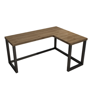 实木L型书桌转角电脑台式桌角落桌子靠墙卧室家用简约异形办公桌