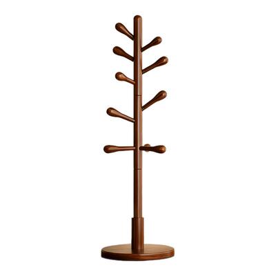 榉木落地式挂衣架实木衣帽架家用卧室简易立式挂衣杆室内落地衣架