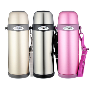 tiger虎牌户外水壶大容量保温保冷杯附背带便携旅行水壶MBI-A