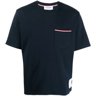 THOM BROWNE 男士宽松圆领短袖T恤