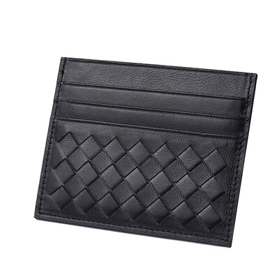 BV风手工编织超薄卡包驾驶证卡夹男女情侣名片夹银行卡套潮零钱包