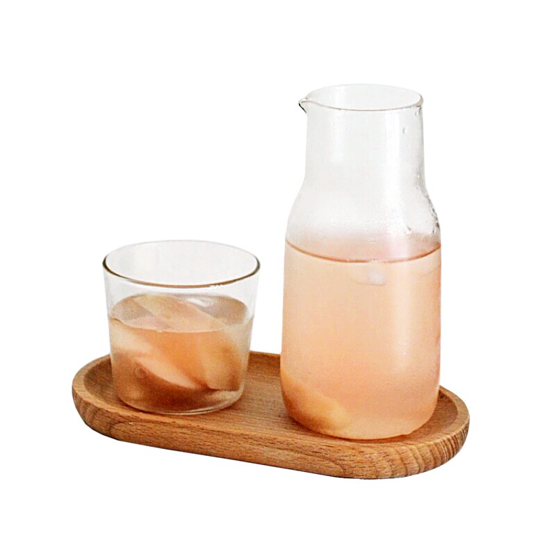 陶歪歪日式一人饮透明玻璃杯茶壶配单杯耐热水杯牛奶茶杯果汁杯子
