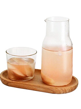 日式一人饮茶壶耐热玻璃杯果汁杯