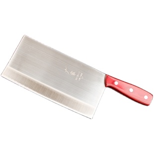 广家 9铬夹钢大号菜刀 锋利 切片桑刀合金不锈钢手工锻打家用厨师