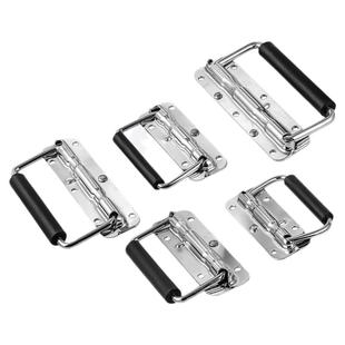 304不锈钢弹簧拉手折叠提手工具箱把手环工业木箱子手柄设备抬手