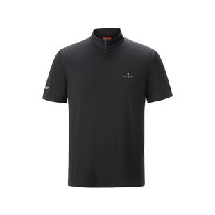 【轻量防晒POLARTEC】比音勒芬2026夏季新款男半拉链立领短袖T恤