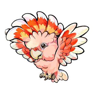 啾星人瑞兽系列鹦鹉冰箱贴凯克葵花牡丹和尚周边立体磁吸贴卡通