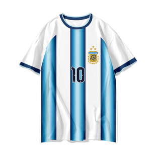 2026世界杯阿根廷队服梅西足球衣服球员版同款速干短袖t恤衫半袖
