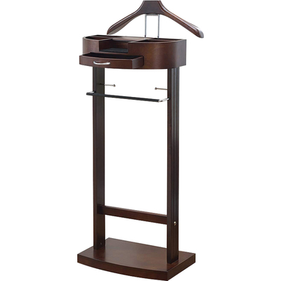 美式实木酒店西装收纳抽屉衣帽架