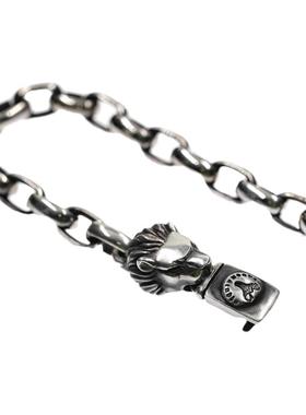 渡鸦专属欧美男手工纯银狮子手链