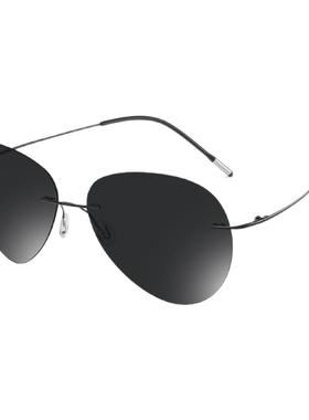 无框大脸超轻开车墨镜变色时尚