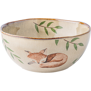 巷子尾〖小狐眠〗高颜值brunch碗异形面碗水果酸奶碗创意陶瓷饭碗