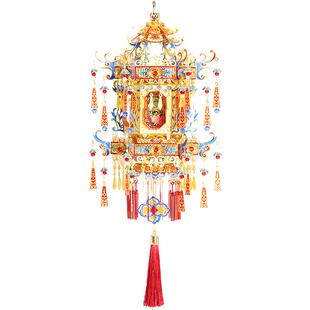 拼界王国六角宫灯金属拼图灯笼立体模型2026新年乔迁节日喜庆礼物