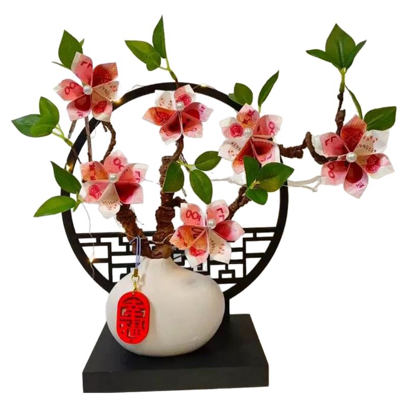 亚克力永生花发财树有钱花diy手工材料摆件创意生日礼物