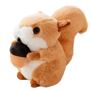 天威林栗子松鼠毛绒玩具仿真小松鼠公仔玩偶儿童可爱仓鼠安抚娃娃