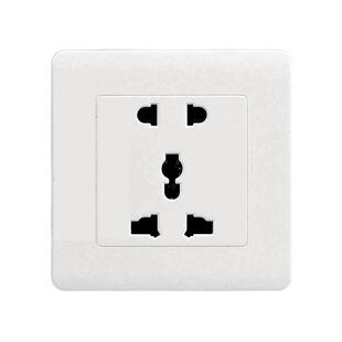 国际通用86型五孔10A/13A多功能插圆孔英式插座暗装英标欧标美标